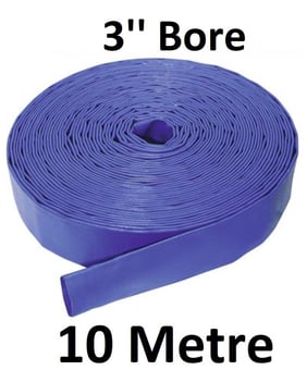 picture of 10 Metre 3" Bore - High Pressure Layflat Hose - 4.5kg - [HP-HPLFL3/10]