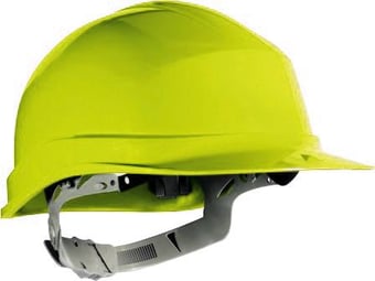 picture of Delta - Yellow - Zircon Polyethylene Safety UV resistant Helmet with Slip Ratchet - [LH-ZIRC1JA]