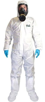 Picture of Chemsplash - EKA55 White Coverall Type 5B/6B With Feet - Single - BG-2626