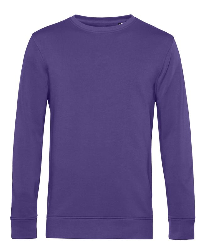 picture of B&C Men's Organic Crew Neck Sweat Radiant Purple - BT-WU31B-RPUR