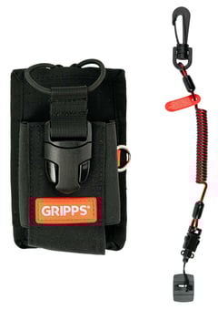 picture of Gripps Adjustable Two-Way Radio Holster with Coil E-Tether & E-Catch - 0.5kg - [GPS-H02035]