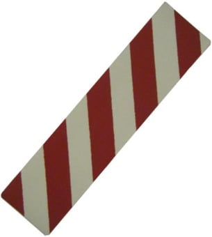 Picture of Red & White Anti-Slip 610mm x 150mm Self Adhesive Hazard Pads - Sold Individually - [HE-H3401Z-(R/W)]