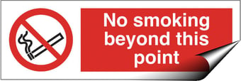 picture of No Smoking Beyond This Point Sign - 300 X 100Hmm - Self Adhesive Vinyl - [AS-PR36-SAV]