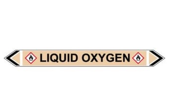 Picture of Flow Marker - Liquid Oxygen - Yellow Ochre - Pack of 5 - [CI-13445]