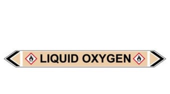 Picture of Flow Marker - Liquid Oxygen - Yellow Ochre - Pack of 5 - [CI-13445]