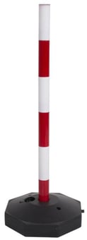 picture of Red and White Post with Cap and Deep Strut - [GP-S2001PRW] - (DISC-W)