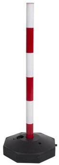 Picture of Red and White Post with Cap and Deep Strut - [GP-S2001PRW] - (DISC-W)