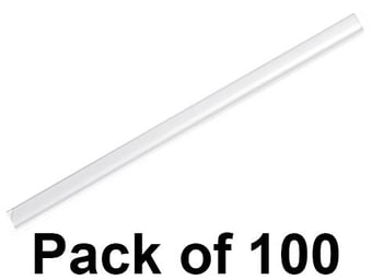 picture of Durable - Spine Binding Bars A4 - Transparent - 6mm - Pack of 100 - [DL-290119]