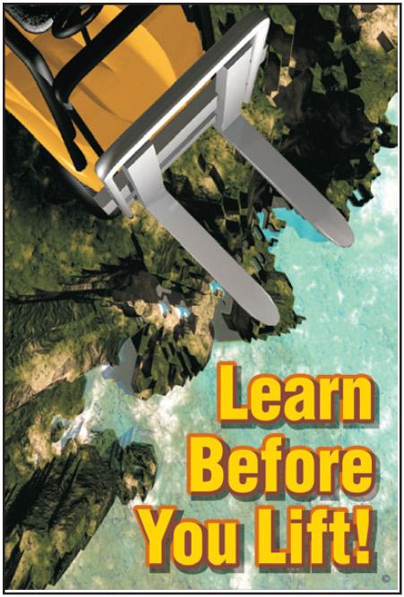 picture of Learn Before You Lift Poster - 525 x 775Hmm - Encapsulated Paper - [AS-POS16]