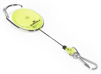 picture of Durable - Badge Reel With Snap Hook - Yellow - Pack of 5 - [DL-832704]