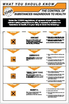 Picture of The Control Of Substances Hazardous To Health Poster - 400 x 600Hmm - 1mm Rigid Plastic - [AS-WSK5-RP]