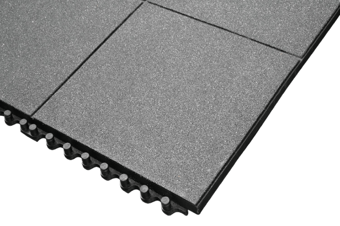 picture of Cushion Link Solid Top Abrasive Anti-Fatigue Mat Black 92cm x 92cm - [BLD-CLS36NFRA]