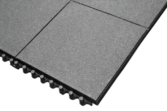 Picture of Cushion Link Solid Top Abrasive Anti-Fatigue Mat Black 92cm x 92cm - [BLD-CLS36NFRA]