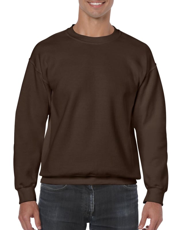 picture of Gildan - Heavy Blend™ Adult Crewneck Sweatshirt - Dark Chocolate - 271g/m² - BT-18000-DRKCHC