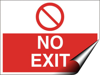 Picture of No Exit Sign LARGE - 600 x 450Hmm - Self Adhesive Vinyl [AS-PR117-SAV]