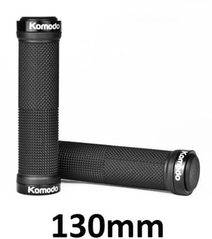 picture of Komodo Double Lock Bike Grip Set - Black 130mm - [TKB-GRP-BLK-DD]