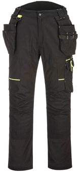 picture of Portwest T706 WX3 Eco Stretch Holster Trousers Black - PW-T706BKR