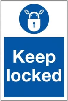 Picture of Keep Locked Sign - 200 x 300Hmm - Rigid Plastic - [AS-MA27-RP]