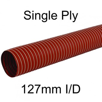 picture of Single Ply Silicone Coated Glass Fabric Ducting - 127mm I/D - [HP-DUCSIL1-127]