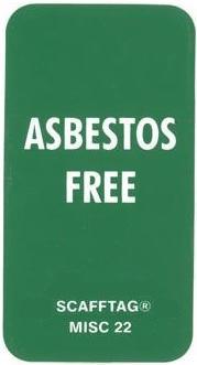 picture of Scafftag Asbestos Tag - Self Adhesive Asbestos Free Label - [SC-MISC-22]