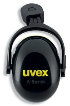 picture of UVEX Pheos K2P Helmet 30dB Black/Yellow Earmuffs - [TU-2600214]