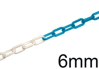 picture of JSP - Blue/White 6MM Thick Chain - 25m Long - For Post and Chain System - [JS-HDC000-265-700]