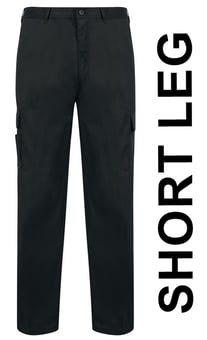 picture of Absolute Apparel Workwear Twill Cargo Trousers - Black - Short Leg - AP-AA75-S