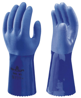 Picture of Showa 660 Durable Triple-Dipped PVC Gloves Blue - GL-SHO660