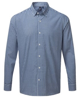 picture of Premier Maxton Check Long Sleeve Shirt - Navy/White - RLW-PR252NYWH
