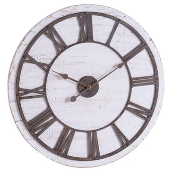 Picture of Hill Interiors Rustic Wooden Clock With Aged Numerals And Hands - [PRMH-HI-20794]