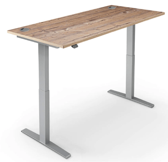 picture of Yo-Yo DESK PRO 2 Silver Frame with Timber Desk Top - YYO-YD-PRO-2-S/1200700TIM