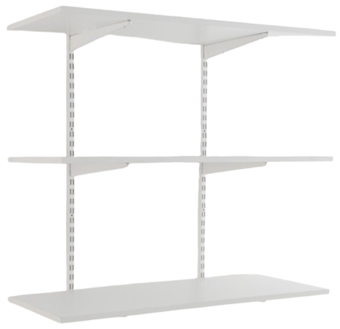 Picture of BiGDUG Garage Wall Mounted Shelving Kit - 1000h x 1000w x 300d mm - 3 White Melamine Levels - [BDU-TSW1033WG]