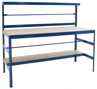 picture of BiGDUG Essentials Packing Station - Front 900h x 1800w x 750d mm - Blue - [BDU-WSBPB]
