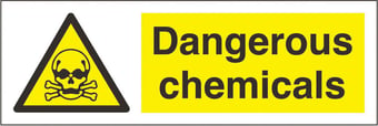 picture of Dangerous Chemicals Sign - 300 x 100Hmm - Rigid Plastic - [AS-WA79-RP]