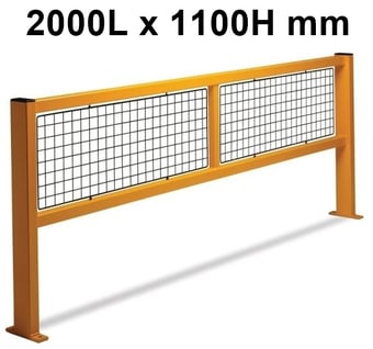 picture of QMP Fully Welded Barrier - Straight Barrier - Mesh Infill - 2000L x 1100H mm - [QM-RBST2011MYXX]