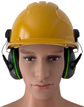 picture of JSP Evo3 Yellow Vented Hard Hat With Sonis 1 Mounted Ear Defenders - [IH-EVO3YSONIS1] - (LP)