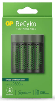Picture of GP ReCyko Speed USB Charger M451 4-slot NiMH - 4 x AA NiMH Batteries - [HQ-GPM451+DOCK]