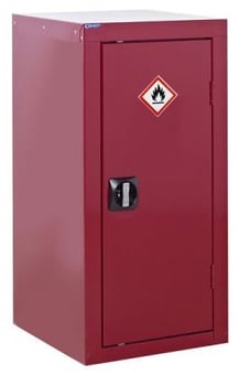 picture of QMP Flammable Liquid Storage Cupboard - 1 Shelf - 700H x 350W x 300D mm - [QM-CFL703530ZRX]