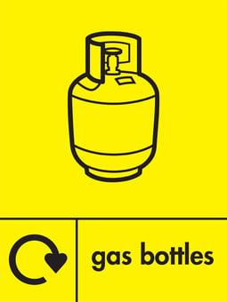 Picture of Recycling Signs - Gas Bottles - 300 X 400Hmm - Rigid Plastic - [AS-WR60-RP]