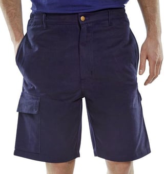 Picture of Beeswift Click Cargo Pocket Work Shorts - Navy Blue - BE-CLCPSN