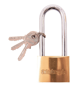 picture of Amtech 50mm Long Shackle Brass Padlock - [DK-T1600C]