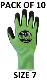 picture of TraffiGlove Metric Safe to Go Breathable Gloves - Size 7 - Pack of 10 - TS-TG5210-7X10 - (AMZPK2)