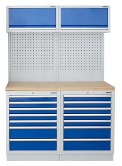 picture of BiGDUG 1361mm Wide Storage System - 2x 7 Drawer Cabinet - Multiplex - [BDU-TGCS55GBM] - (LP)