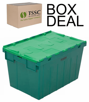 picture of BiGDUG Tote Boxes - 355h x 400w x 600d mm - 62L - Two Tone Green - Box Deal of 10 - [IH-BDU-TSPALC62G] - (LP)