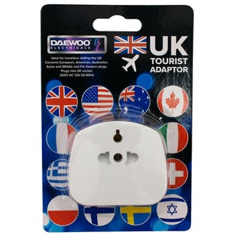 Picture of Travel Adaptor for Visitors To UK - [EU-TVL1012GED1]