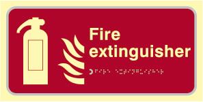 picture of Spectrum Fire Extinguisher – TaktylePh 300 x 150mm - SCXO-CI-TK0902BSIPH