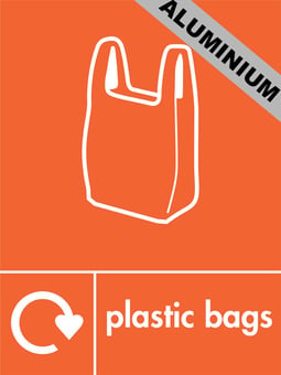 Picture of Recycling Signs - Plastic Bags - 300 X 400Hmm - Aluminium - [AS-WR10-ALU]