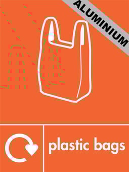 picture of Recycling Signs - Plastic Bags - 300 X 400Hmm - Aluminium - [AS-WR10-ALU]