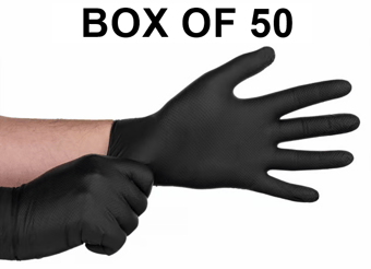 picture of Tough Glove Gator Gripz Black Diamond Grip Nitrile Gloves - Box of 50 - DK-DKTG570265 - (LP)
