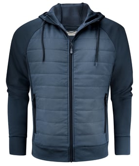 picture of James Harvest Keyport Full Zip Hooded Hybrid Jacket - Navy - BT-HAR2112032-H600